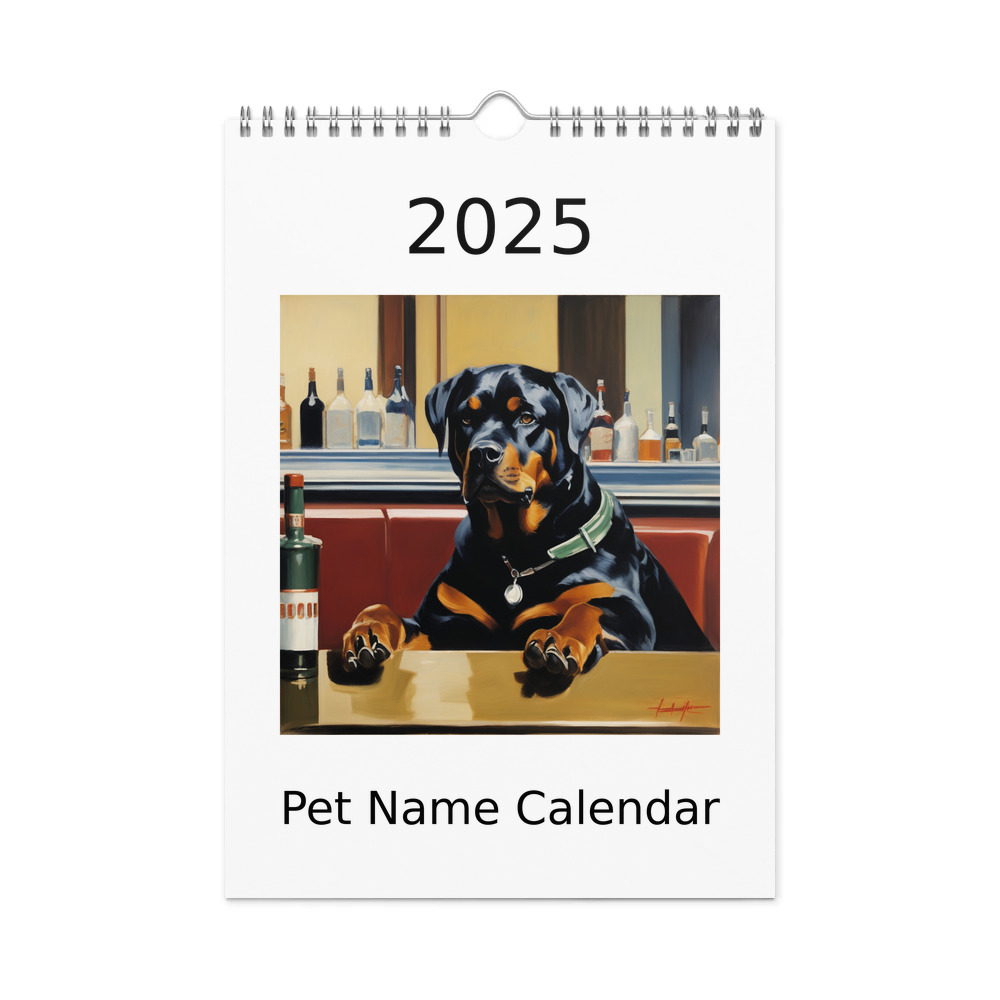 PugMug Custom Rottweiler Wall Calendar (2026)