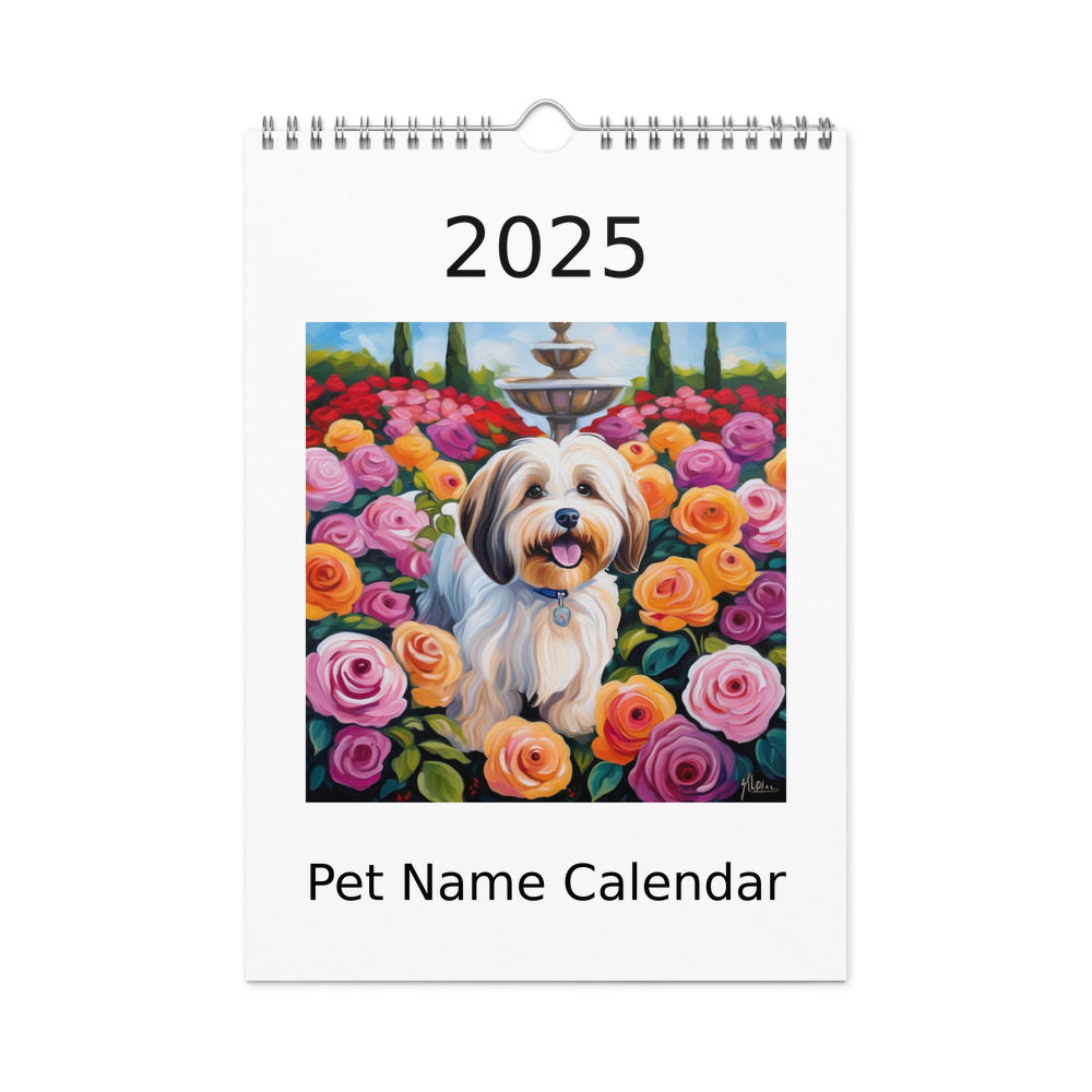 PugMug Custom Tan Havanese Dog Wall Calendar (2026)