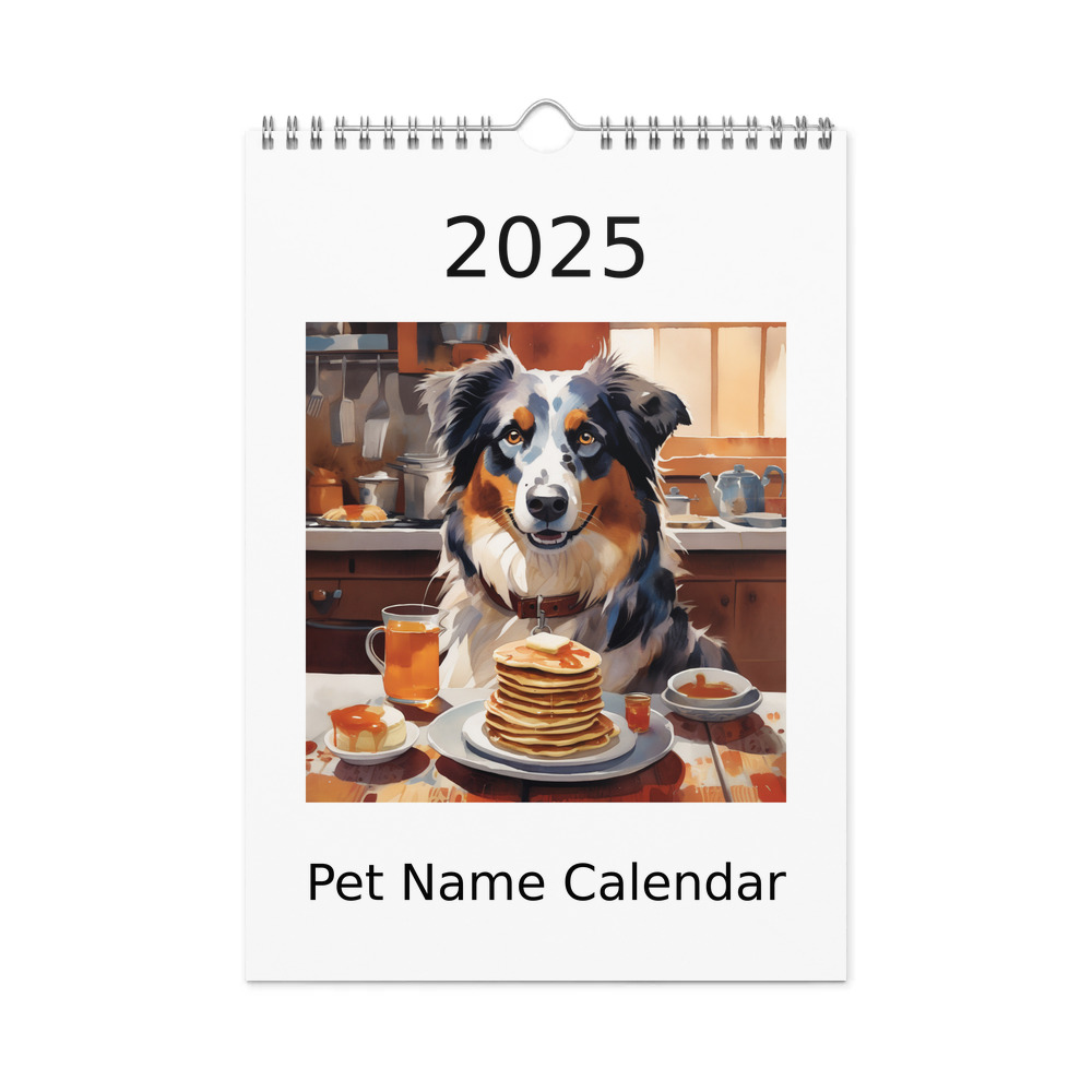 PugMug Custom Australian Shepherd Dog Wall Calendar (2026)