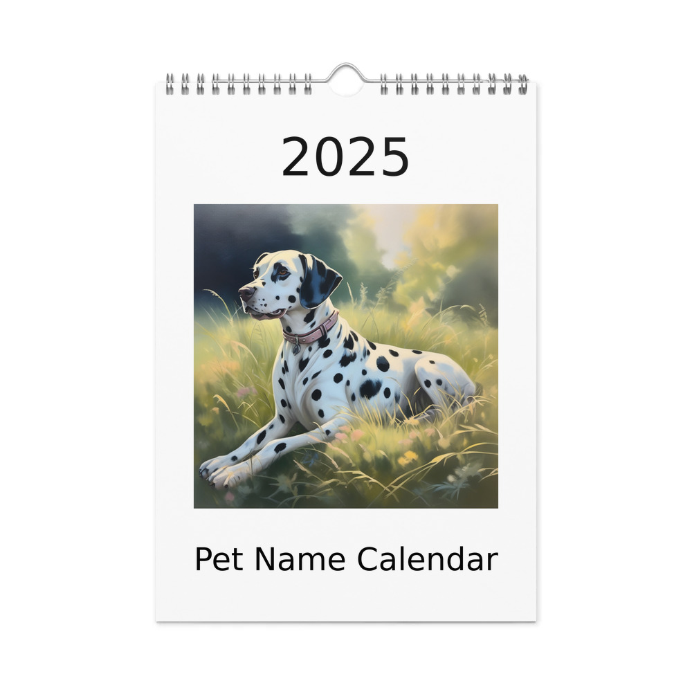 PugMug Custom Dalmatian Wall Calendar (2026)