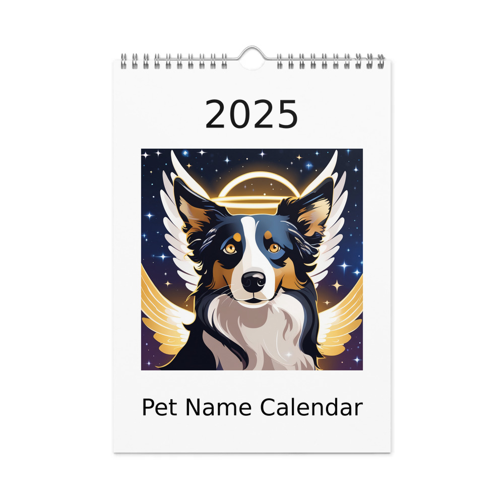 PugMug Custom Border Collie Wall Calendar (2026)