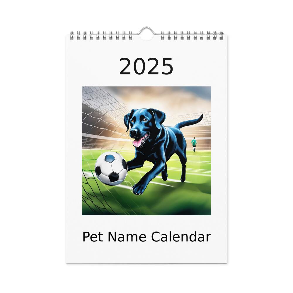 PugMug Custom Black Labrador Retriever Wall Calendar (2026)
