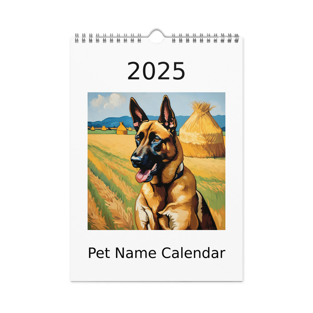 PugMug Custom Belgian Malinois Wall Calendar (2026)