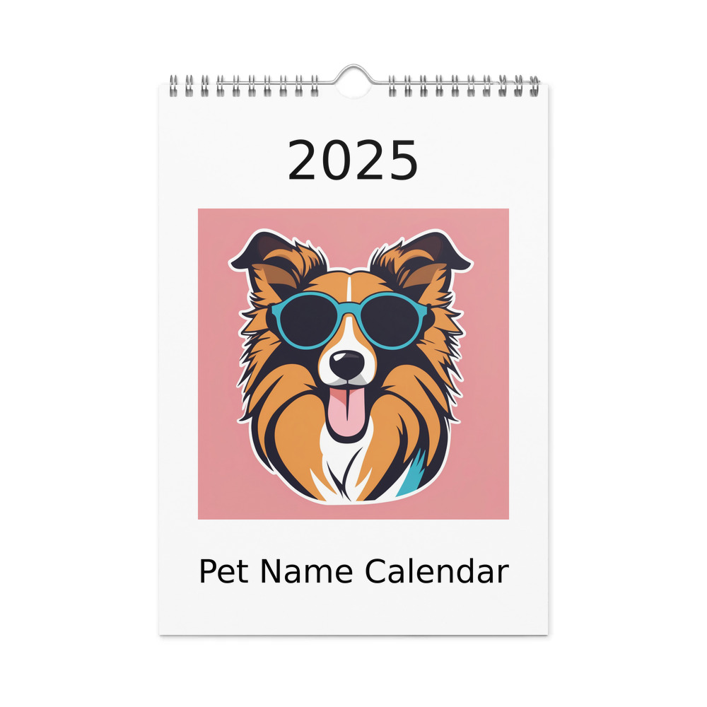 PugMug Custom Shetland Sheepdog Wall Calendar (2026)