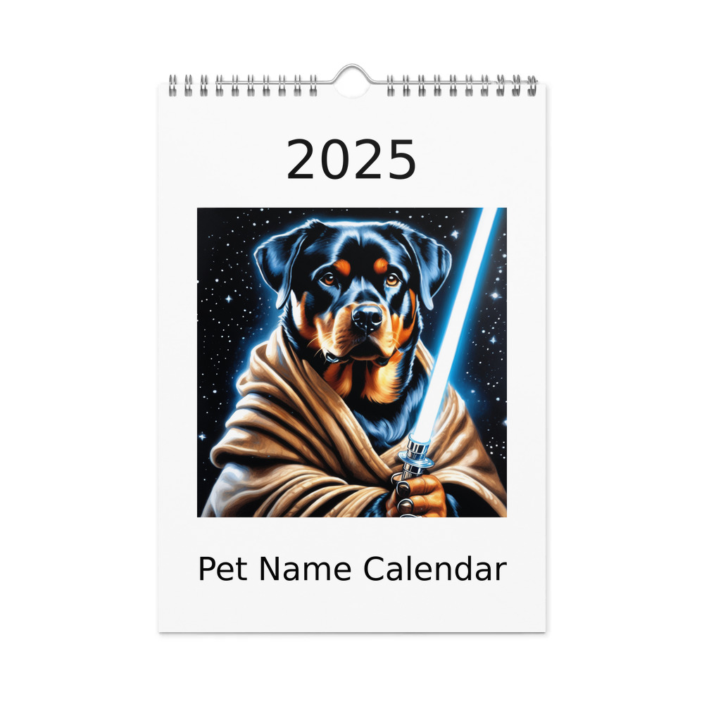 PugMug Custom Rottweiler Wall Calendar (2026)