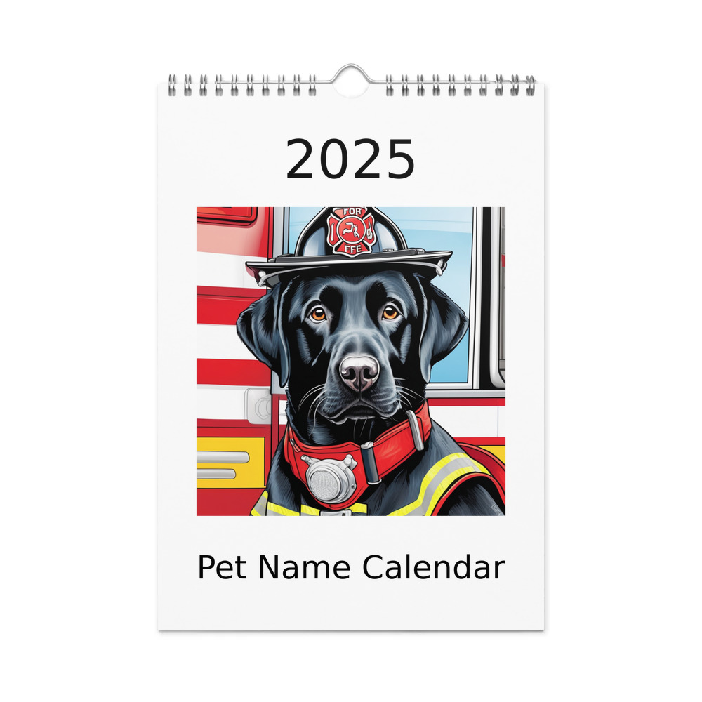 PugMug Custom Black Labrador Retriever Wall Calendar (2026)