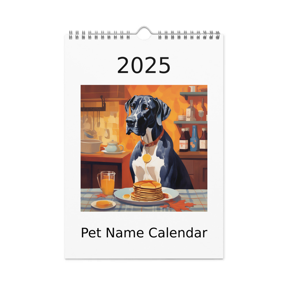 PugMug Custom Great Dane Wall Calendar (2026)