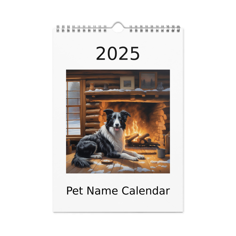PugMug Custom Border Collie Wall Calendar (2026)