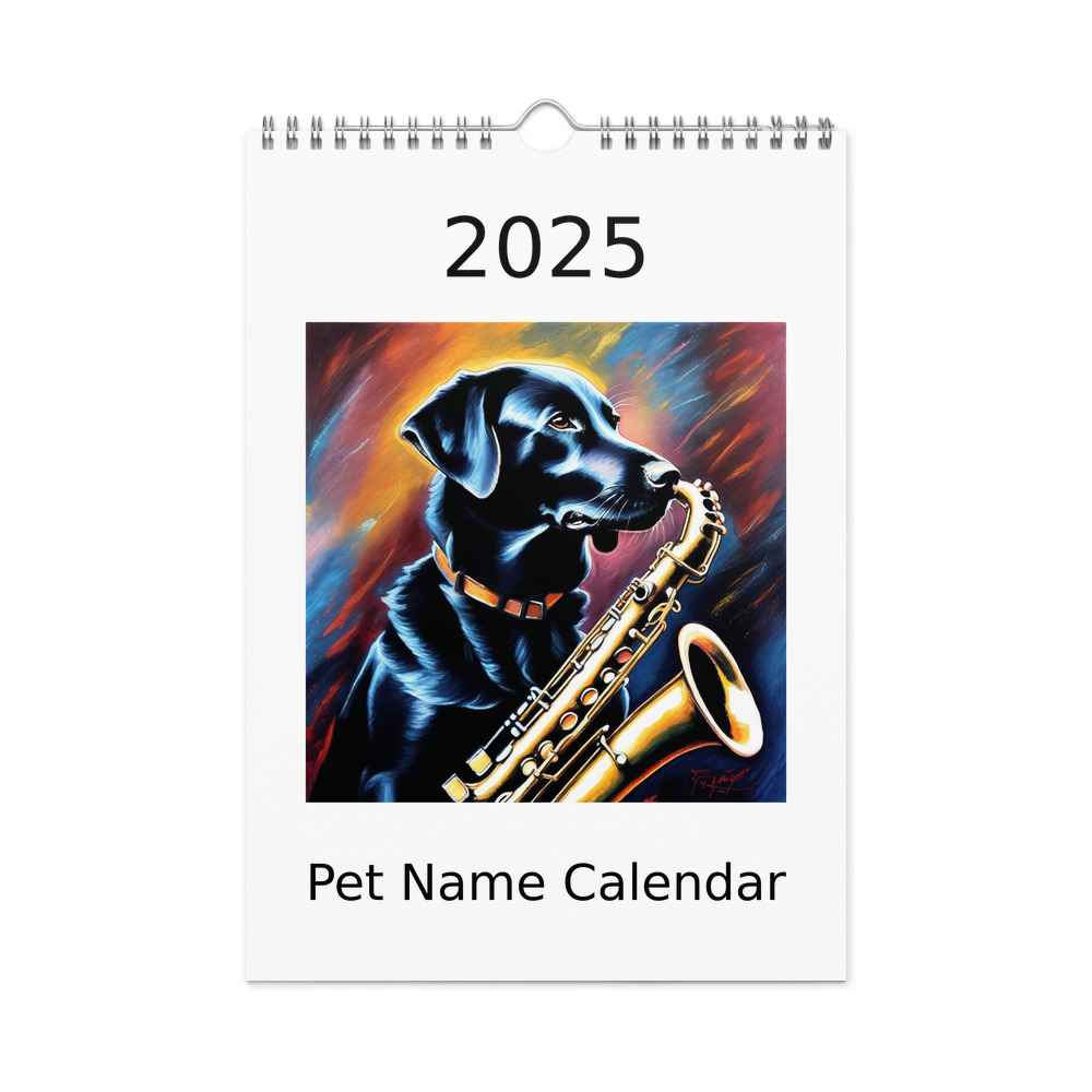 PugMug Custom Black Labrador Retriever Wall Calendar (2026)