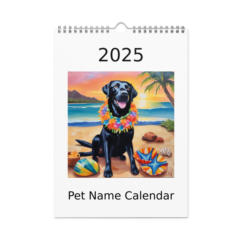 PugMug Custom Black Labrador Retriever Wall Calendar (2026)