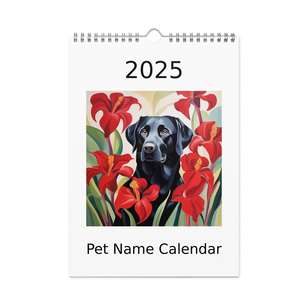 PugMug Custom Black Labrador Retriever Wall Calendar (2026)