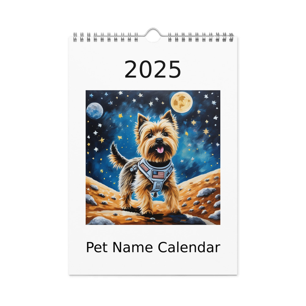 PugMug Custom Cairn Terrier Wall Calendar (2026)