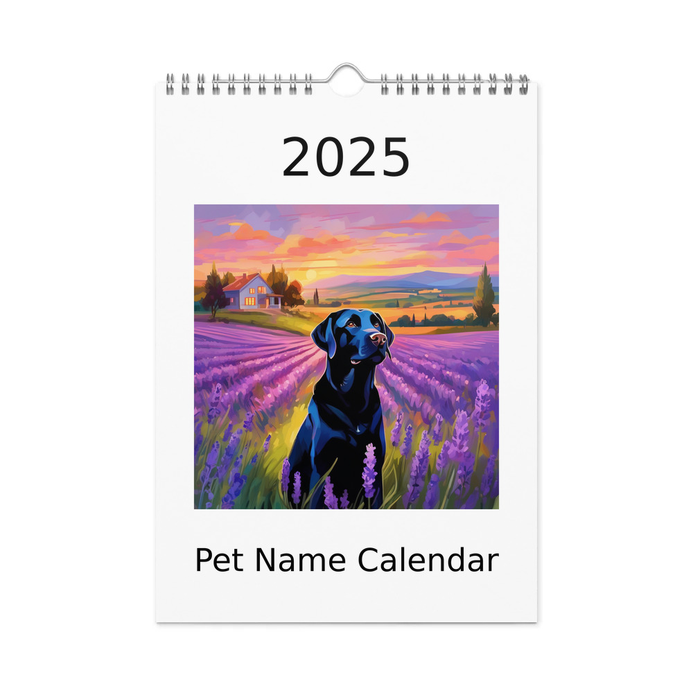 PugMug Custom Black Labrador Retriever Wall Calendar (2026)