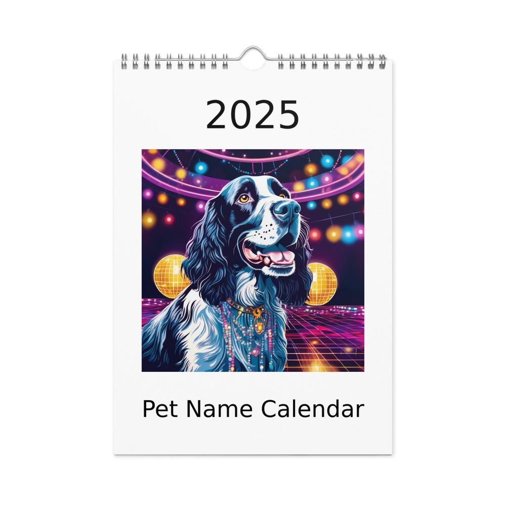 PugMug Custom English Springer Spaniel Wall Calendar (2026)