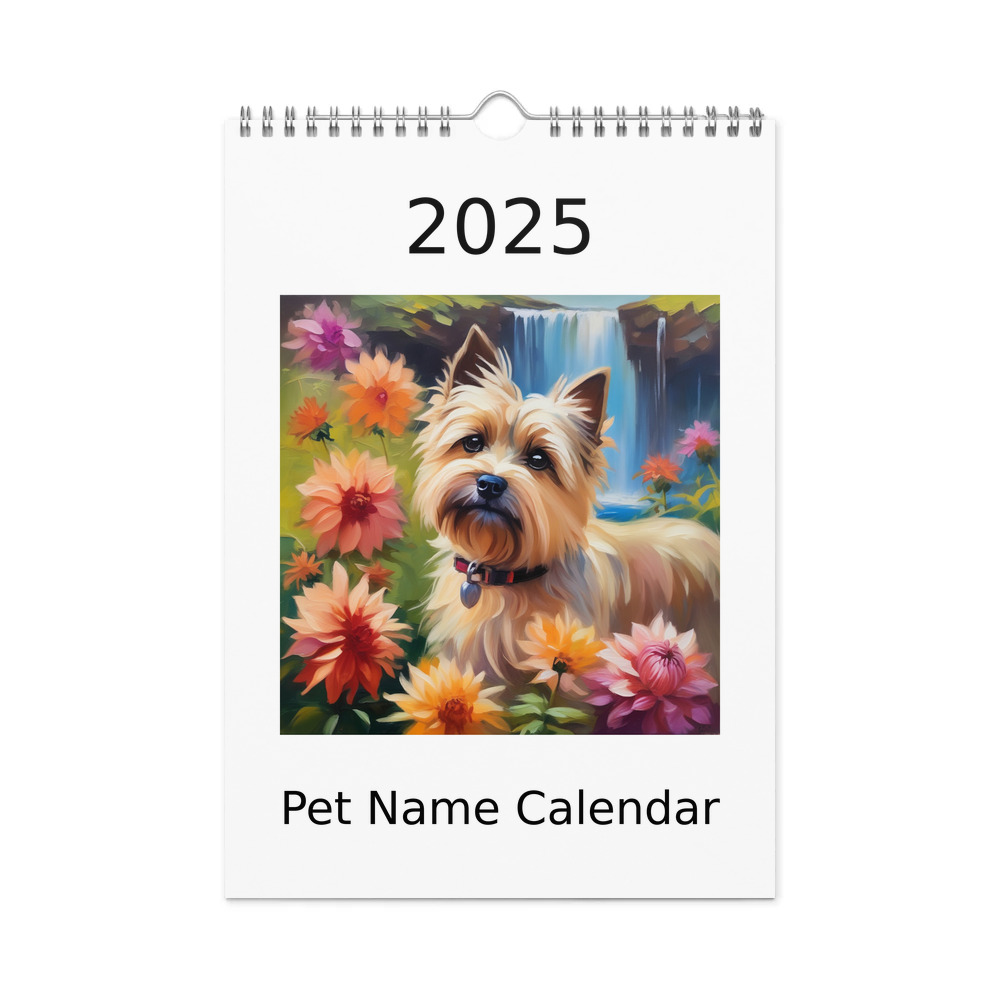 PugMug Custom Cairn Terrier Wall Calendar (2026)