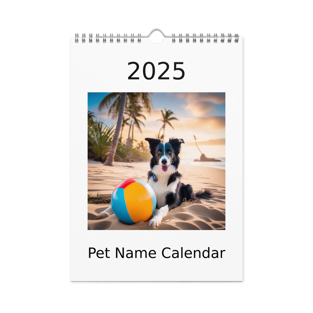 PugMug Custom Border Collie Wall Calendar (2026)