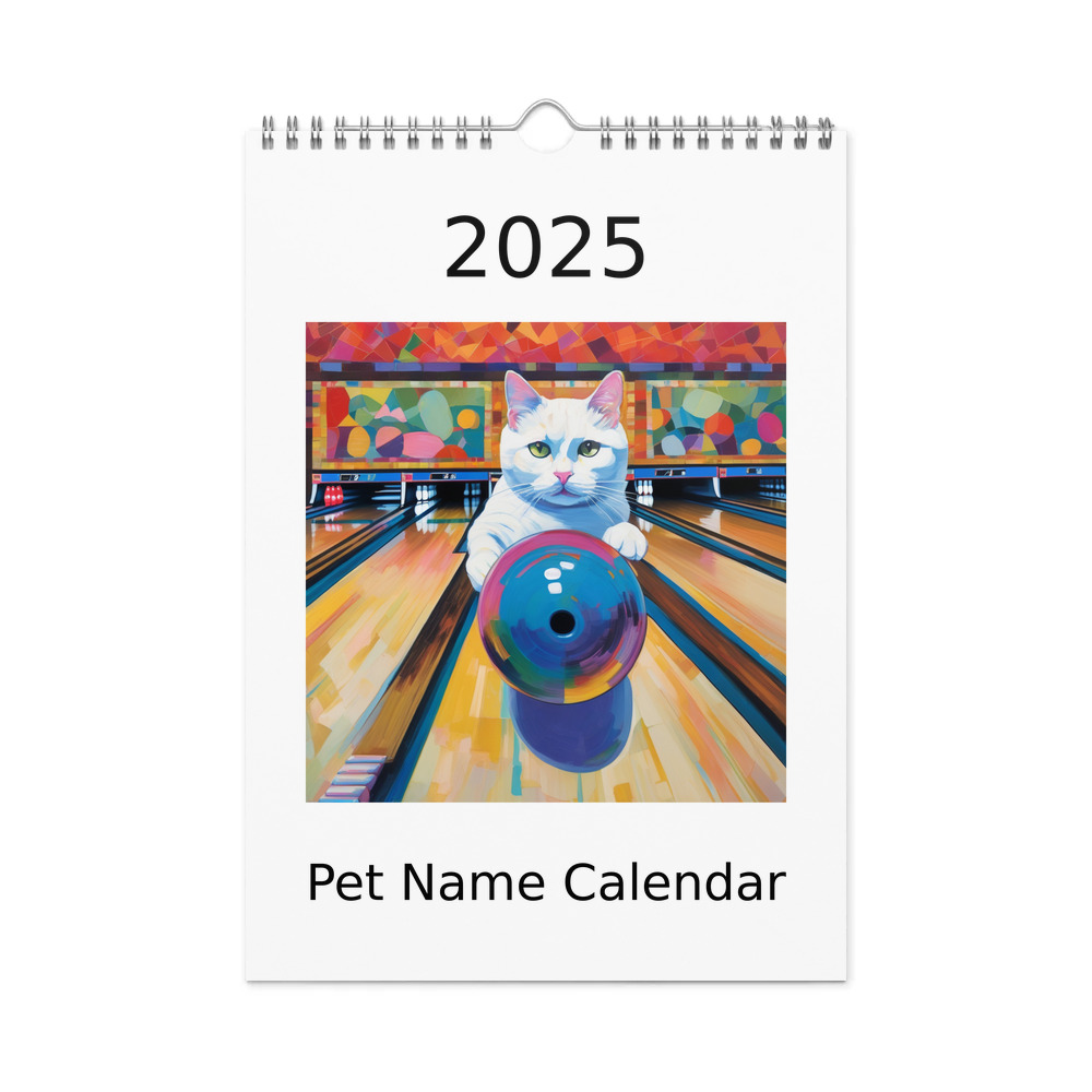 PugMug Custom White Companion Cat Wall Calendar (2026)