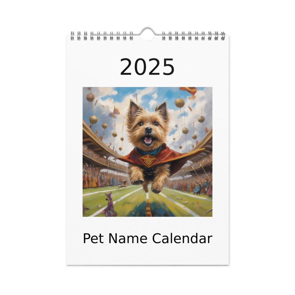 PugMug Custom Cairn Terrier Wall Calendar (2026)