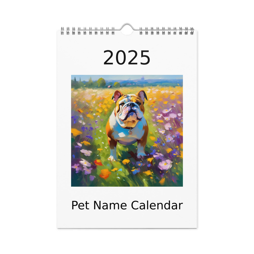 PugMug Custom Bulldog Wall Calendar (2026)