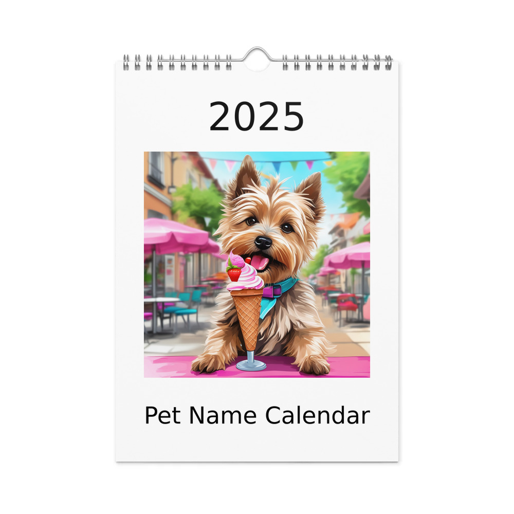 PugMug Custom Cairn Terrier Wall Calendar (2026)