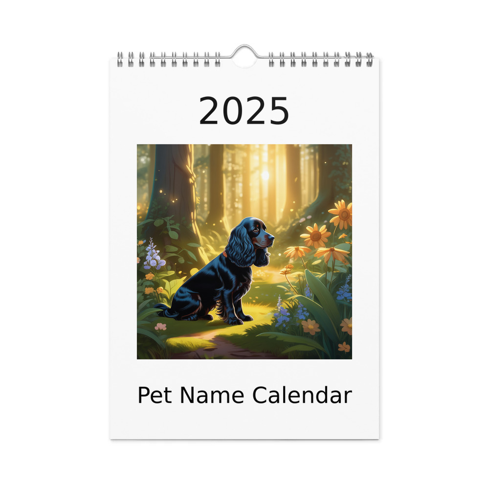 PugMug Custom Cocker Spaniel Wall Calendar (2026)
