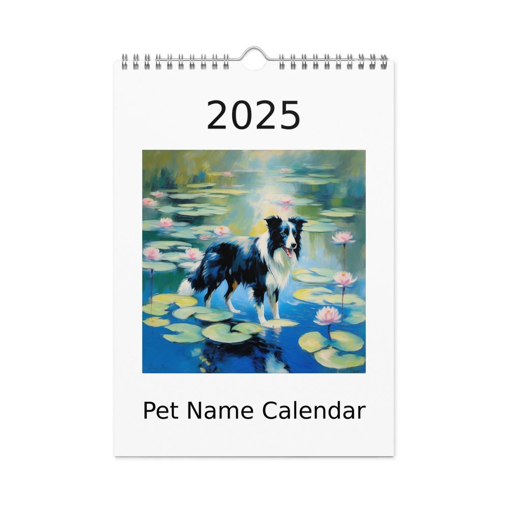 PugMug Custom Border Collie Wall Calendar (2026)