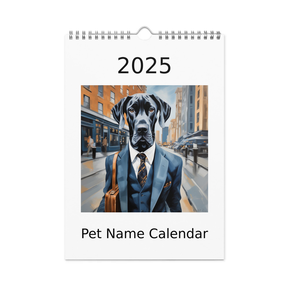 PugMug Custom Great Dane Wall Calendar (2026)