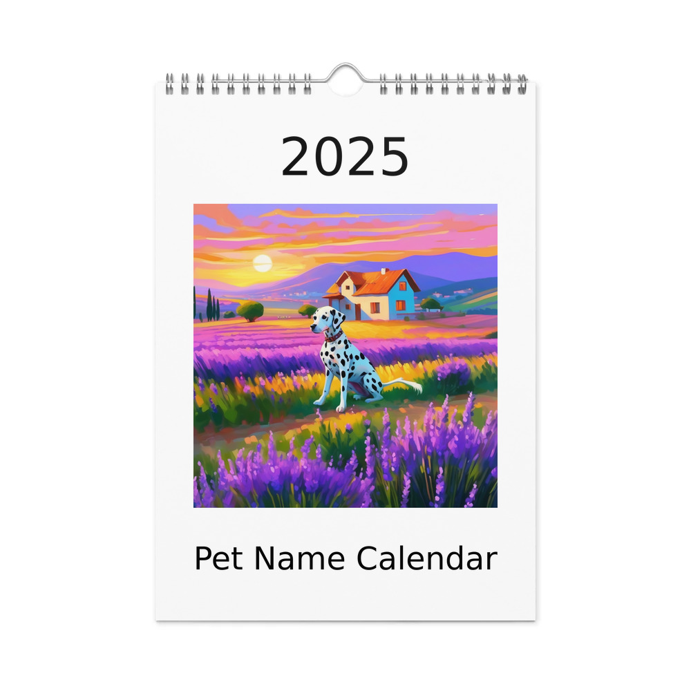 PugMug Custom Dalmatian Wall Calendar (2026)