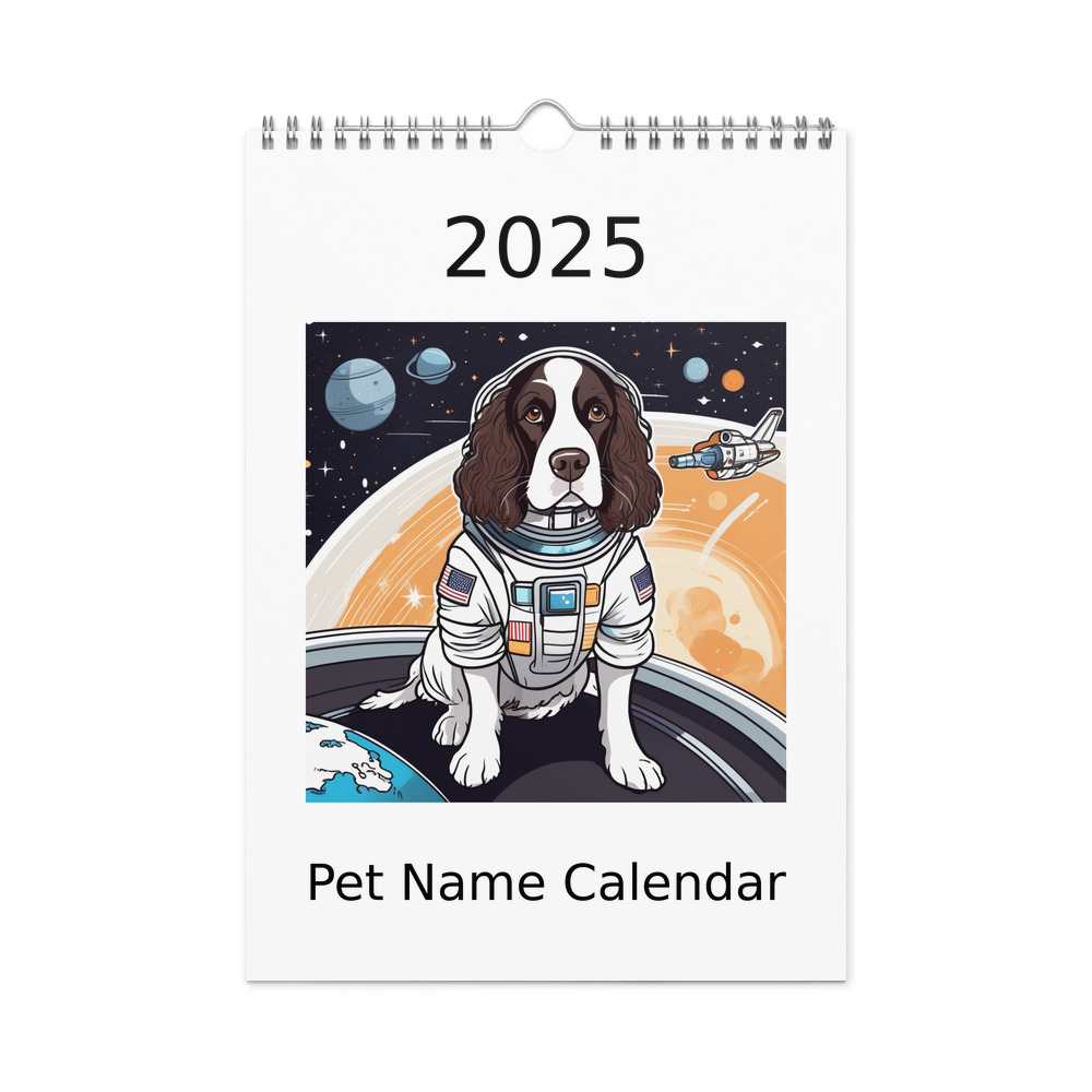 PugMug Custom English Springer Spaniel Wall Calendar (2026)