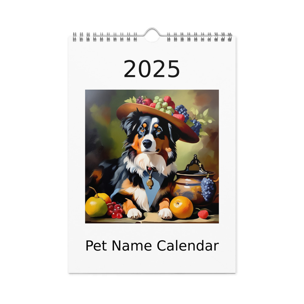 PugMug Custom Miniature American Shepherd Wall Calendar (2026)