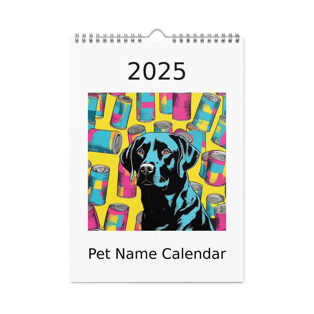 PugMug Custom Black Labrador Retriever Wall Calendar (2026)