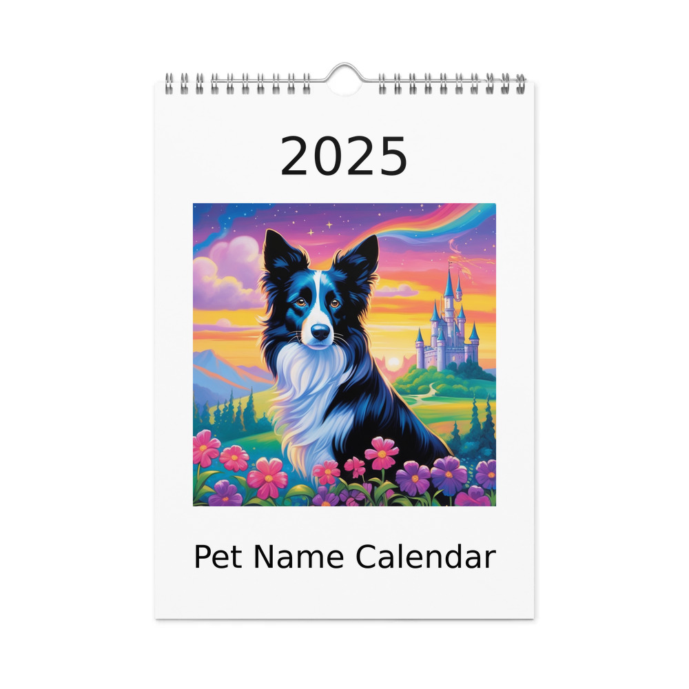 PugMug Custom Border Collie Wall Calendar (2026)
