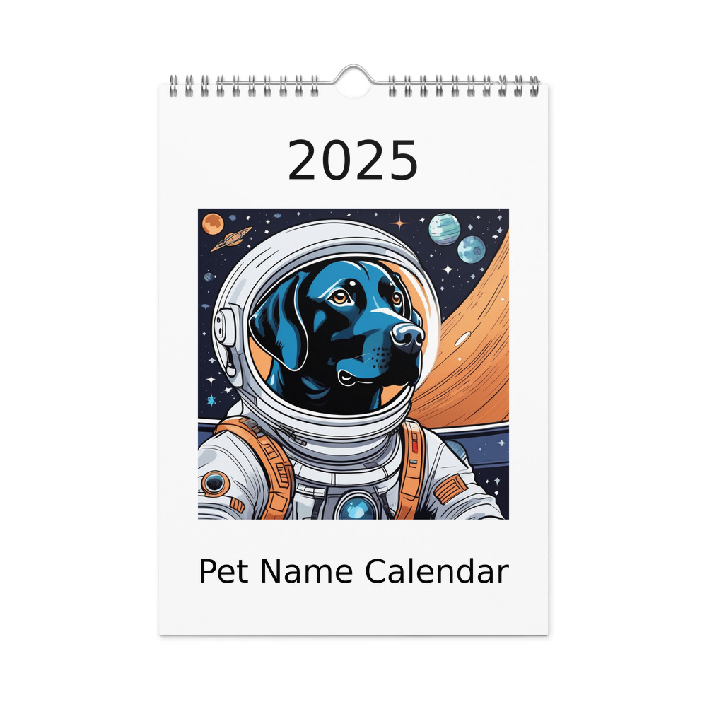 PugMug Custom Black Labrador Retriever Wall Calendar (2026)