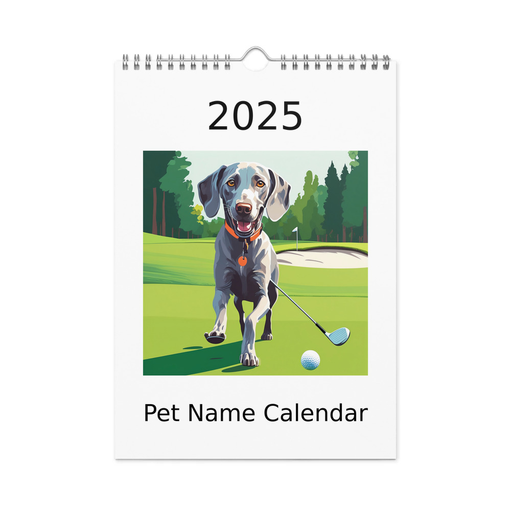 PugMug Custom Weimaraner Wall Calendar (2026)