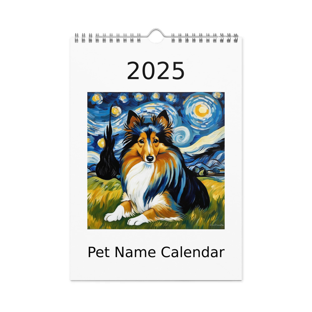 PugMug Custom Shetland Sheepdog Wall Calendar (2026)