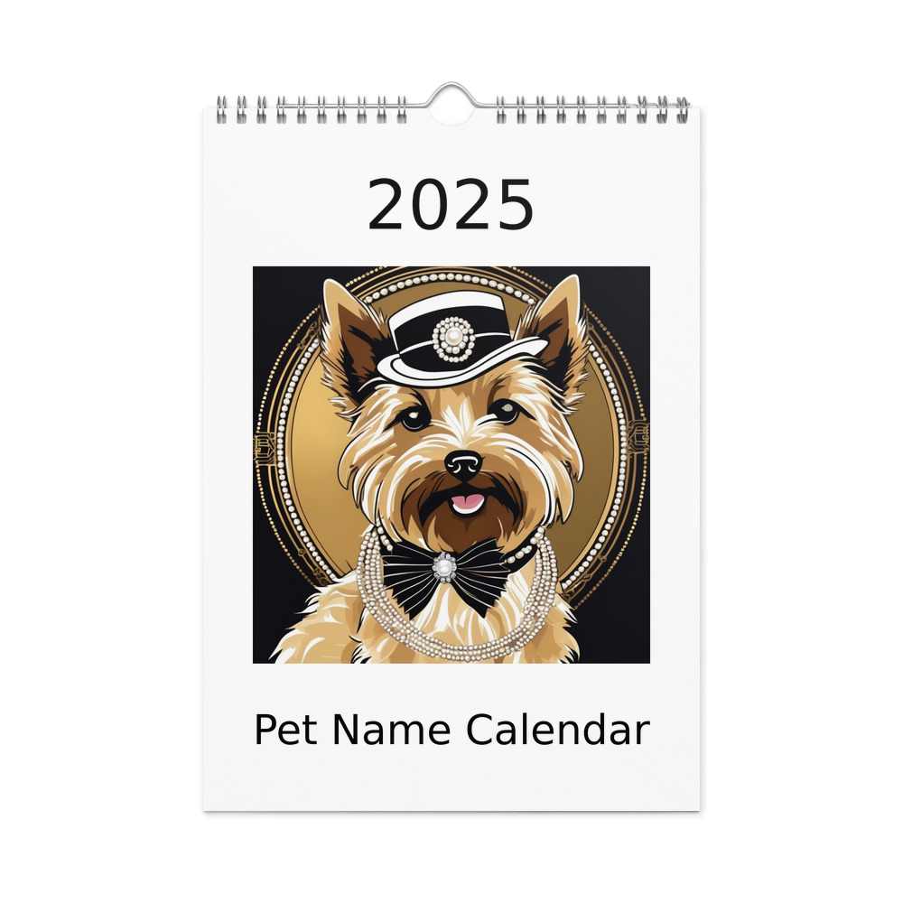 PugMug Custom Cairn Terrier Wall Calendar (2026)