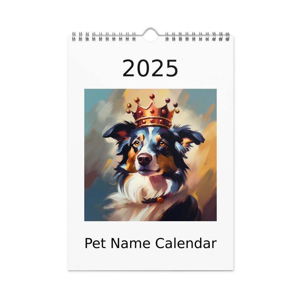 PugMug Custom Border Collie Wall Calendar (2026)