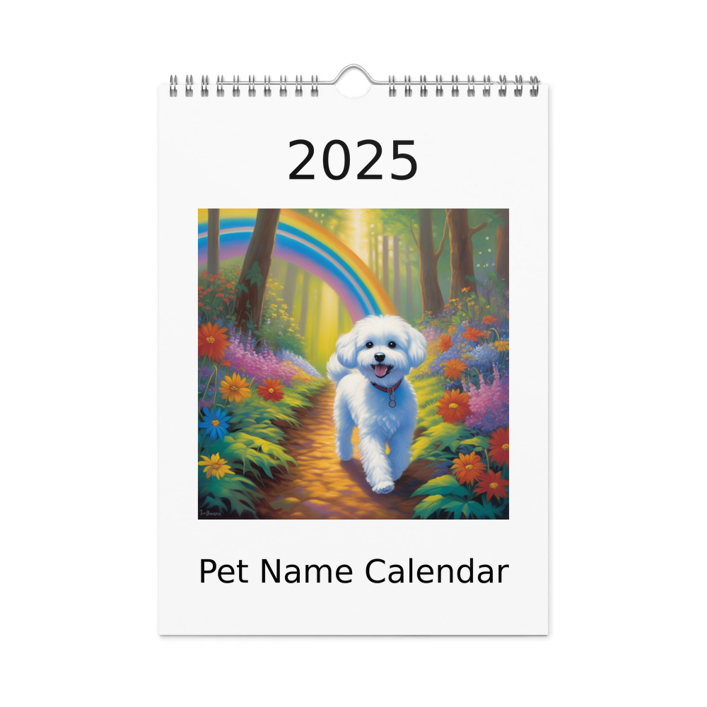 PugMug Custom Bichons Frise Wall Calendar (2026)