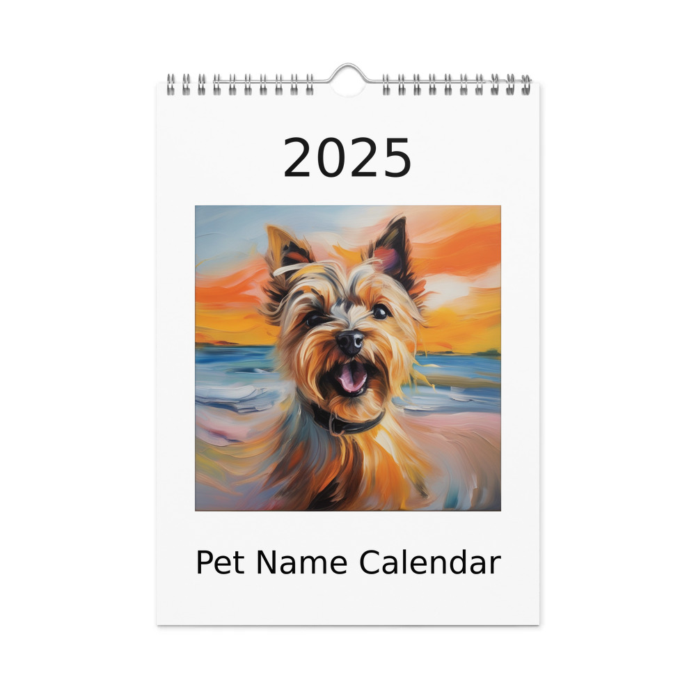 PugMug Custom Cairn Terrier Wall Calendar (2026)
