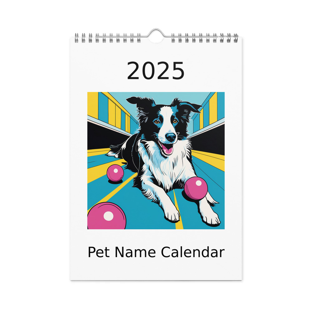 PugMug Custom Border Collie Wall Calendar (2026)