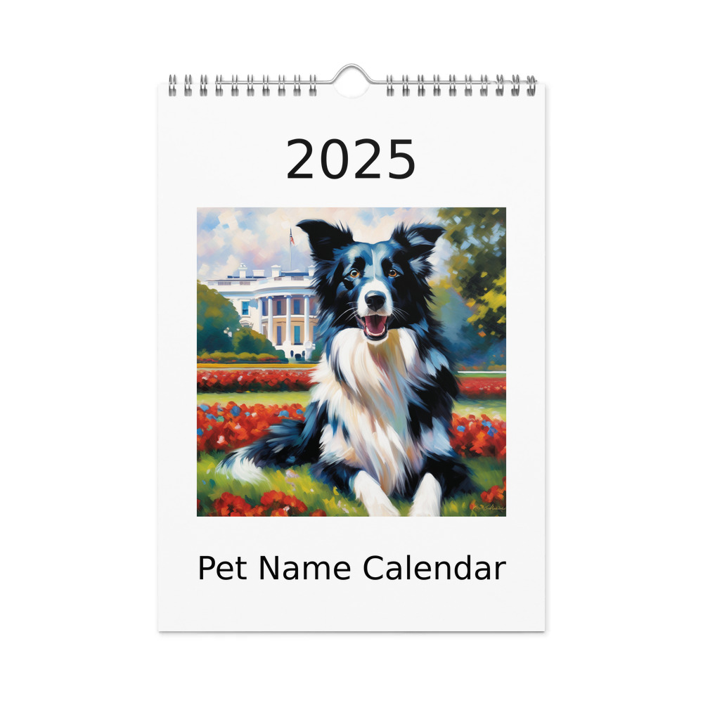PugMug Custom Border Collie Wall Calendar (2026)