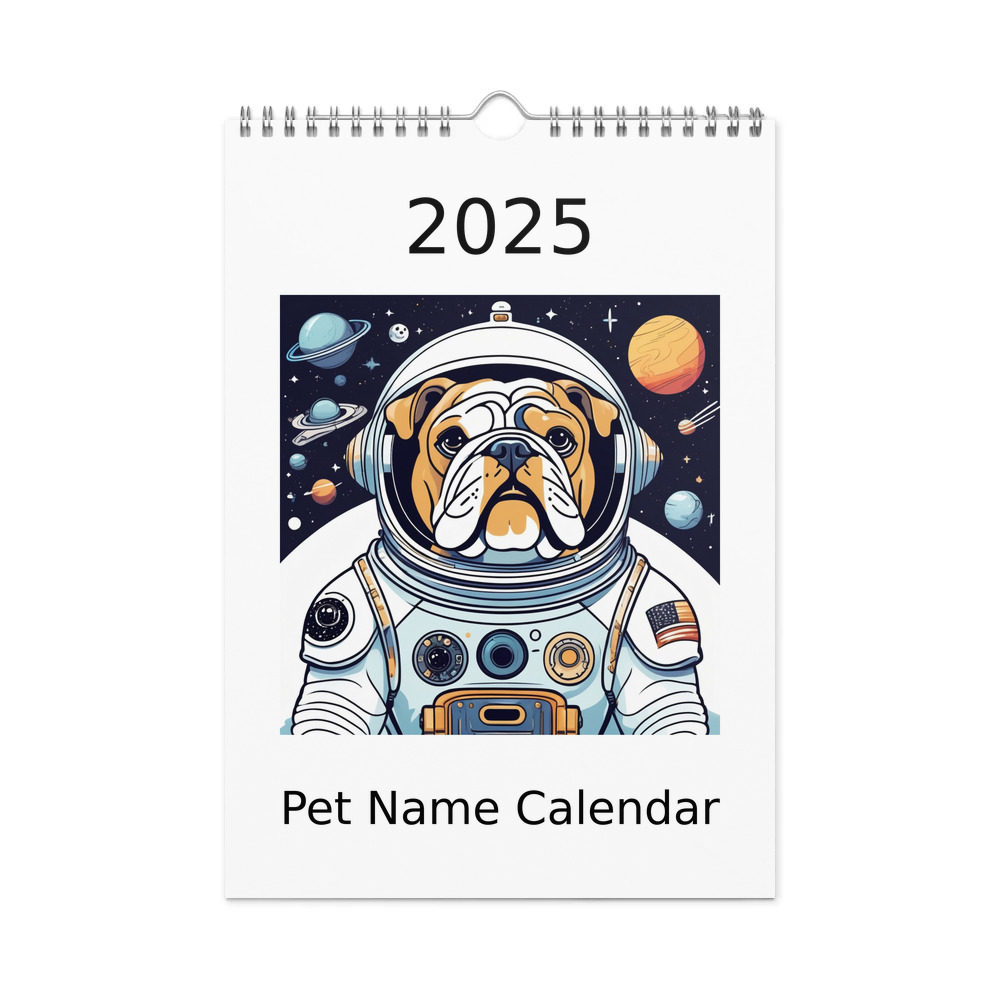 PugMug Custom Bulldog Wall Calendar (2026)