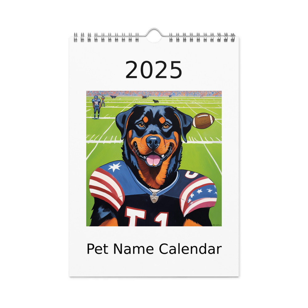 PugMug Custom Rottweiler Wall Calendar (2026)