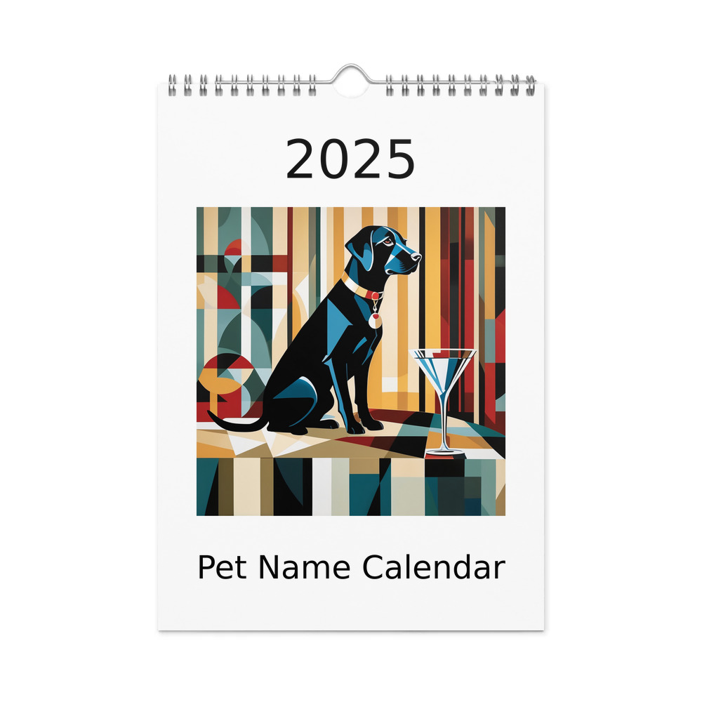 PugMug Custom Black Labrador Retriever Wall Calendar (2026)