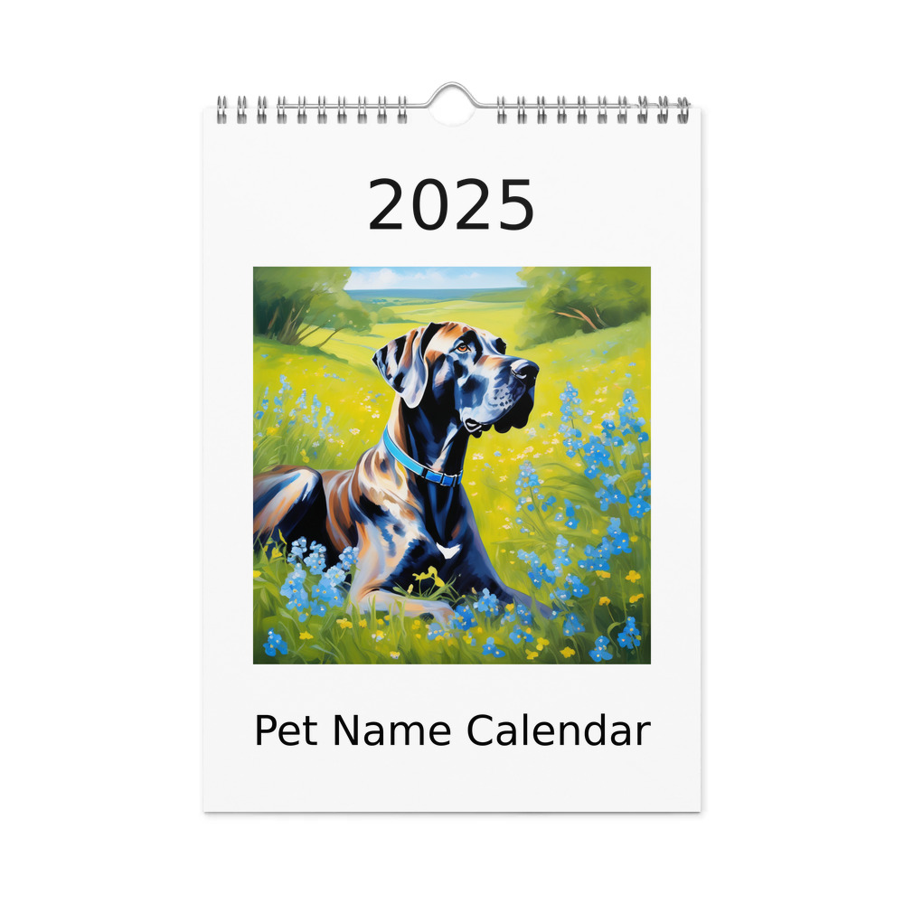 PugMug Custom Great Dane Wall Calendar (2026)