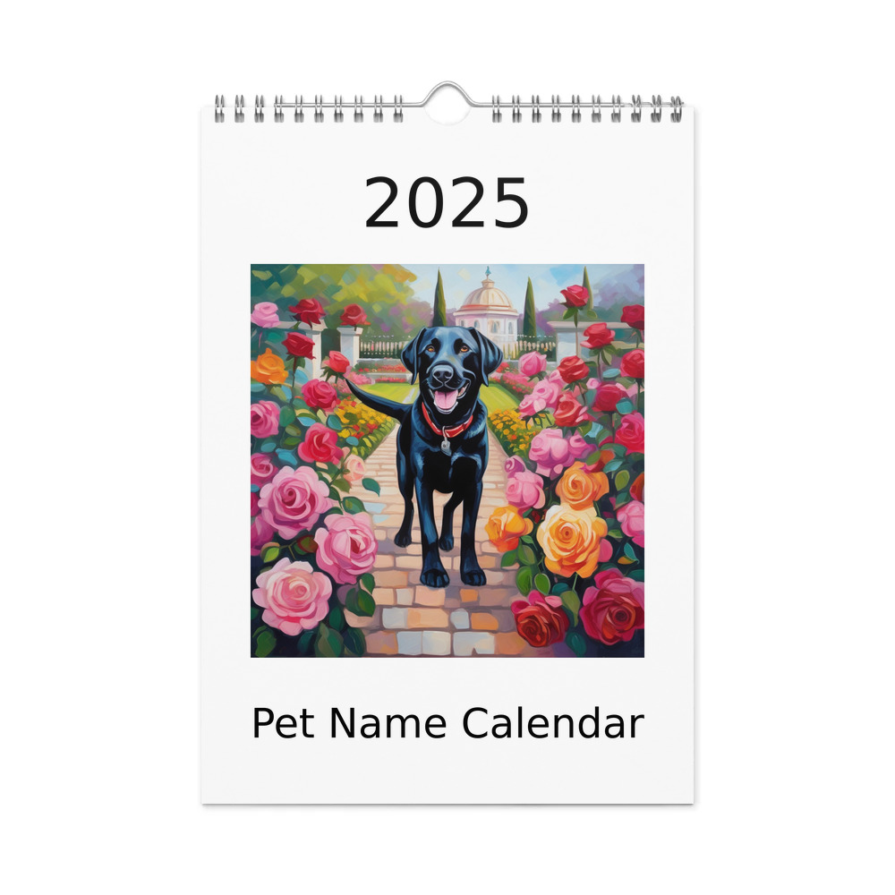 PugMug Custom Black Labrador Retriever Wall Calendar (2026)