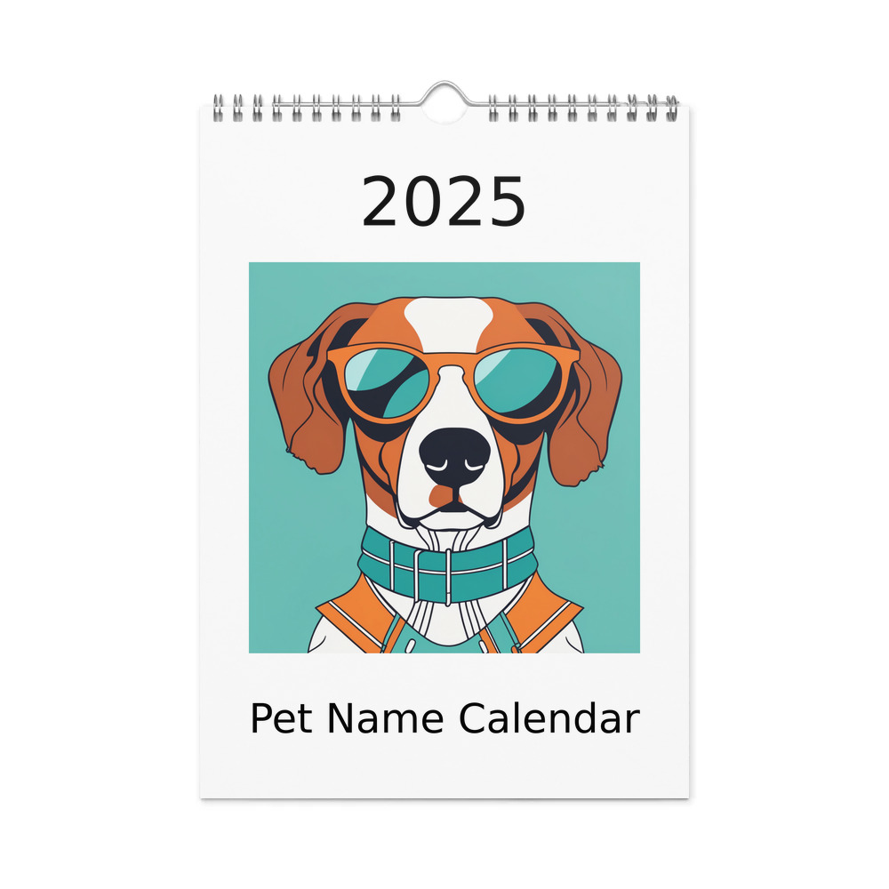 PugMug Custom Brittany Dog Wall Calendar (2026)
