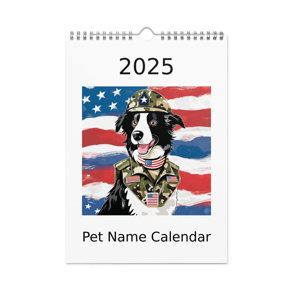 PugMug Custom Border Collie Wall Calendar (2026)