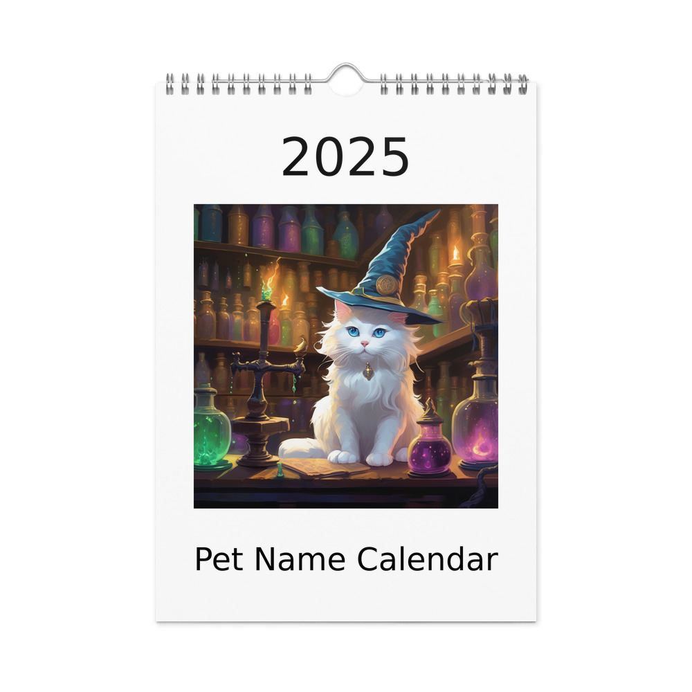 PugMug Custom White Ragdoll Cat Wall Calendar (2026)