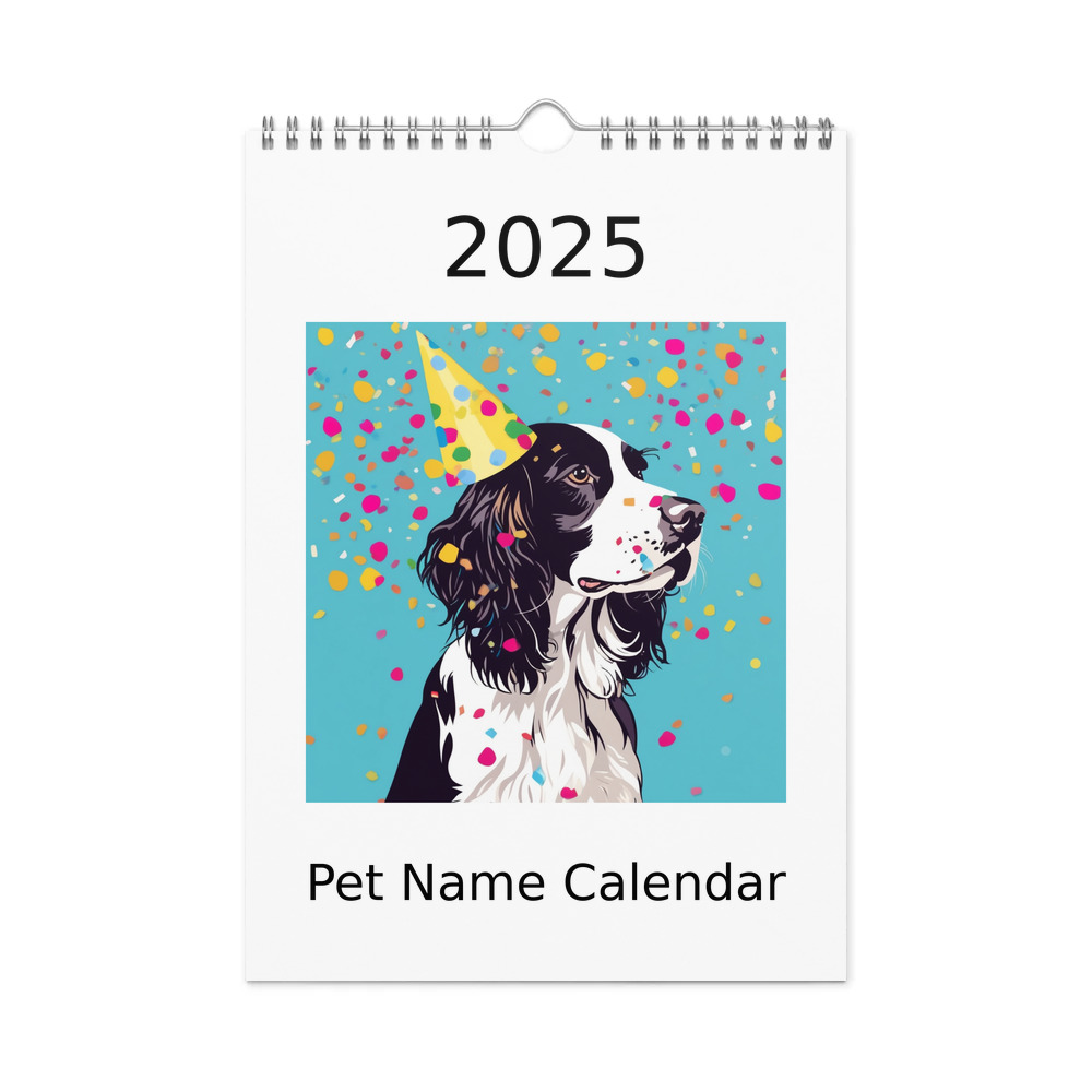 PugMug Custom English Springer Spaniel Wall Calendar (2026)